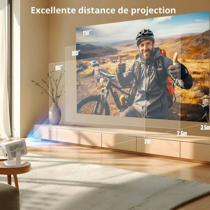 Vidéoprojecteur 4K Full HD Android WiFi6 Autofocus 650ANSI 360° Portable
