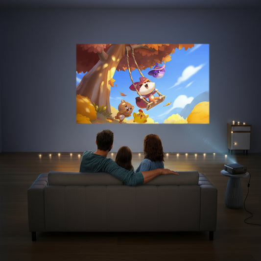 Vidéoprojecteur 4K WiFi6 Bluetooth 26000 Lumens Full HD Autofocus Portable