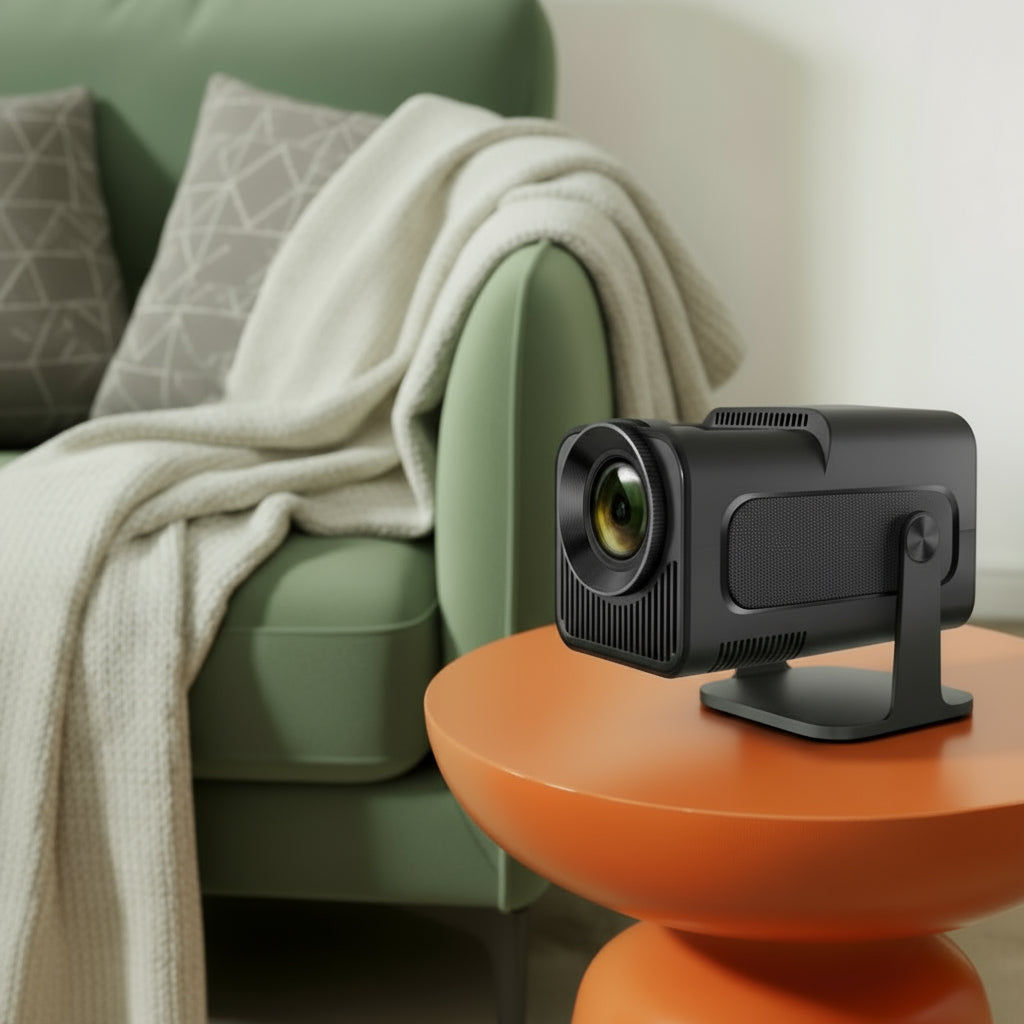 Vidéoprojecteur 4K 720P Mini WiFi6 Android Autofocus Rotation 180°