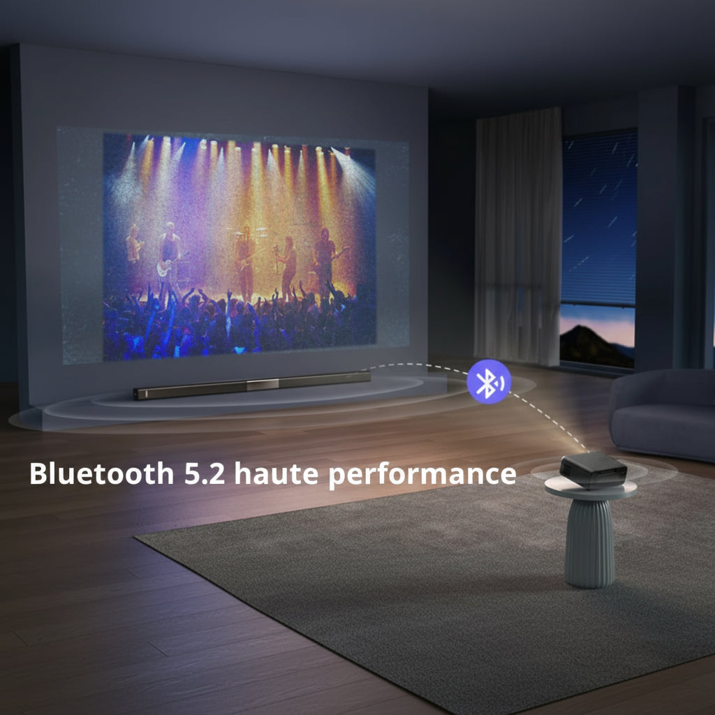 Vidéoprojecteur 4K WiFi6 Bluetooth 26000 Lumens Full HD Autofocus Portable