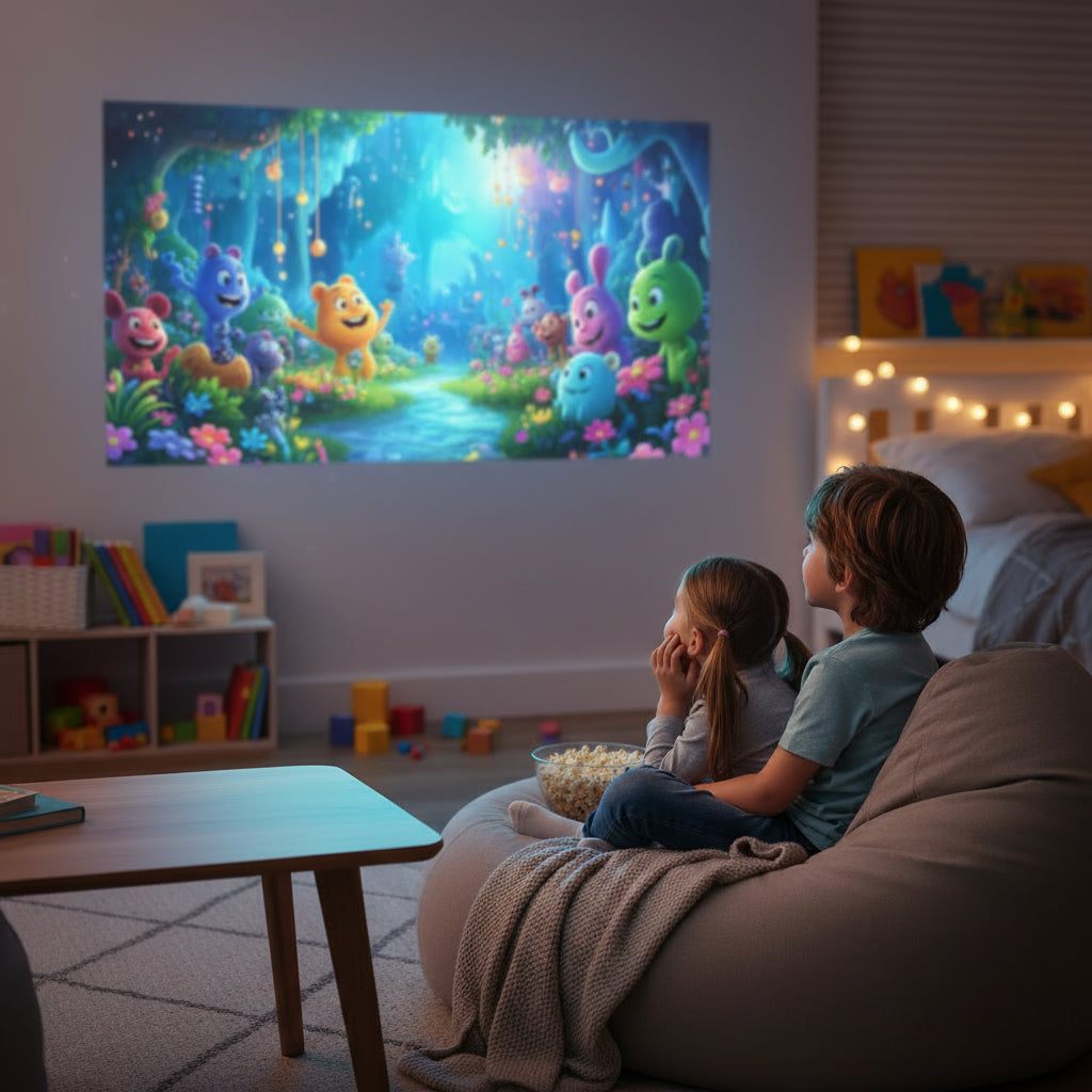 Vidéoprojecteur 4K Full HD Android WiFi6 Autofocus 650ANSI 360° Portable