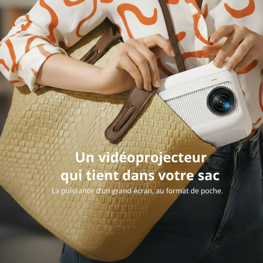 Vidéoprojecteur 4K WiFi6 Android Bluetooth 5.2 20000 Lumens Mini Portable