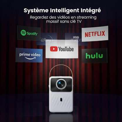 Vidéoprojecteur FHD 1080P Extérieur Batterie WiFi 5G Bluetooth Autofocus