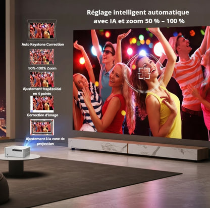 Vidéoprojecteur 4K WiFi6 Android Autofocus Full HD 1080P Home Cinéma